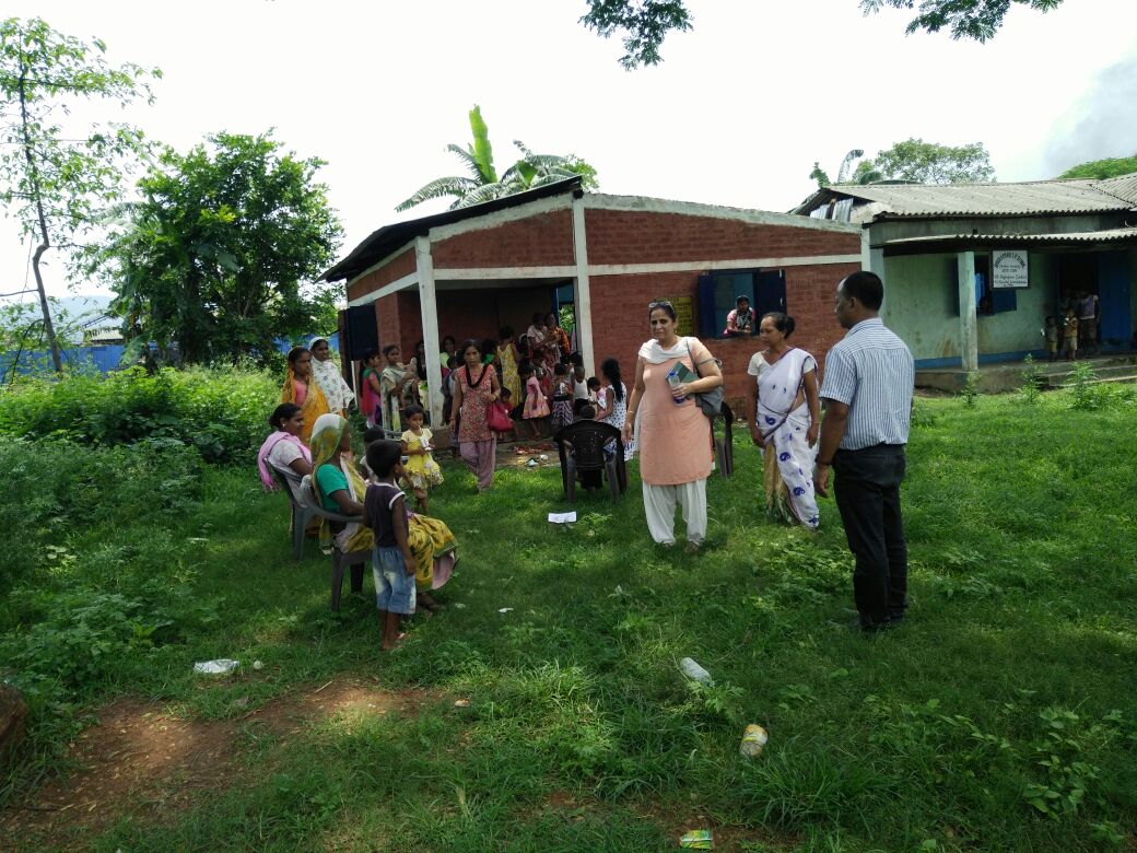 Distribution of snacks and clothing
