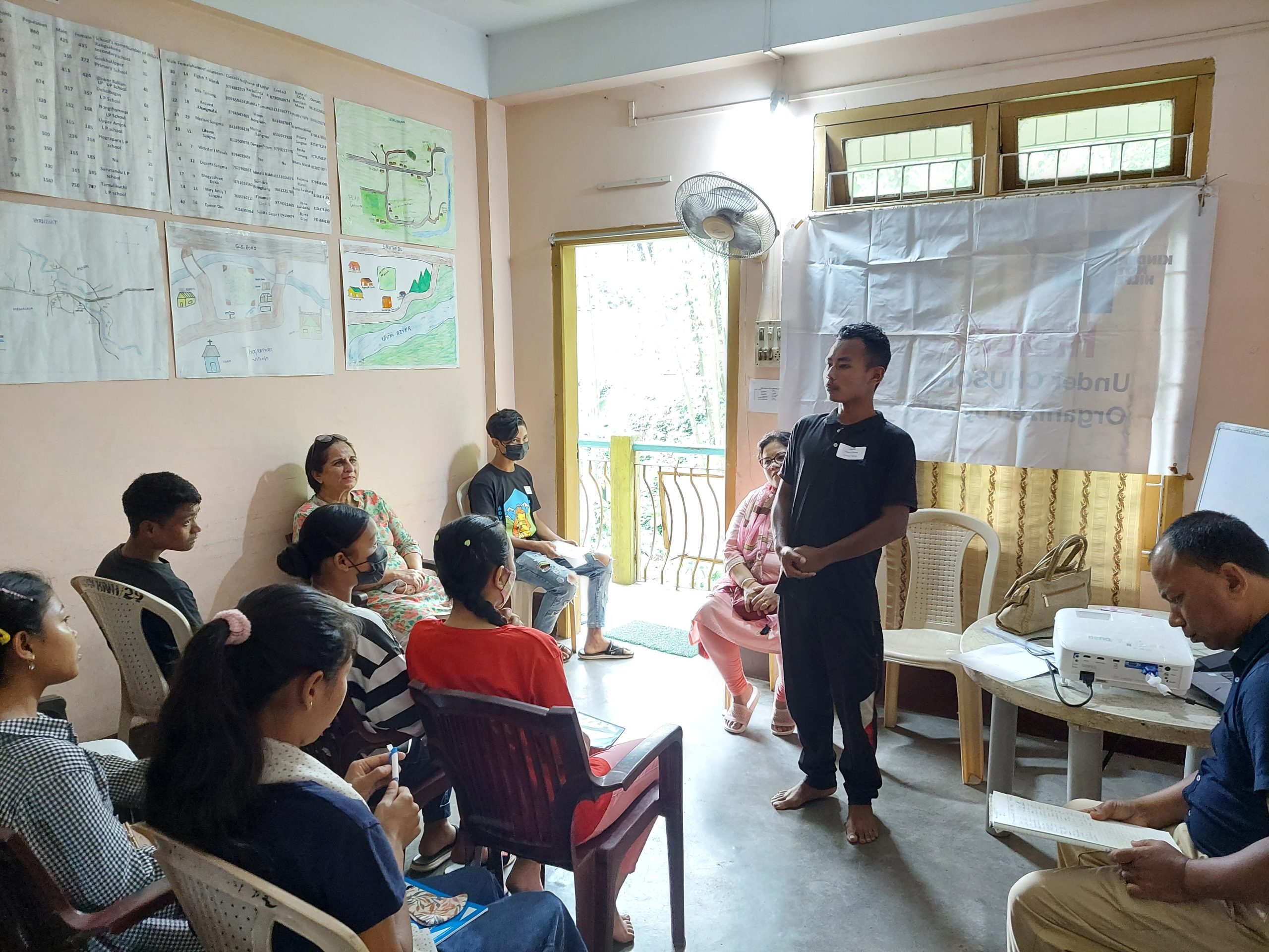 Children's club in Byrnihat, Meghalaya