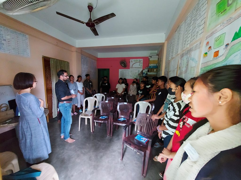 Children's club in Byrnihat, Meghalaya