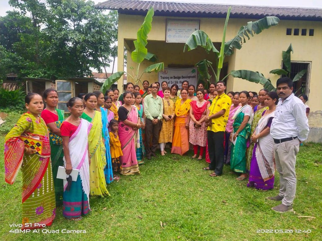 A training on design development for ERI silk weavers