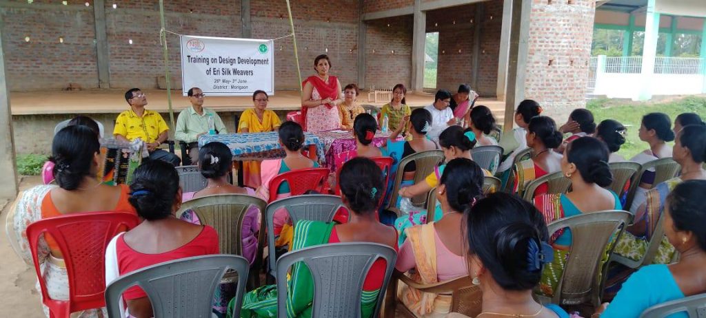 A training on design development for ERI silk weavers