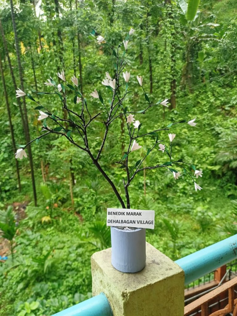 Crafts made by Children's Club In Byrnihat on World Environment Day