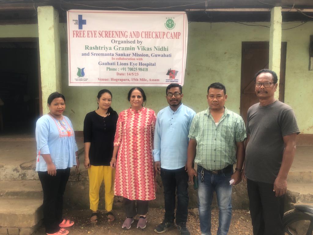 Free Eye Screening and Check Up, in collaboration with Lion's Eye Hospital held in Hograpara, Assam
